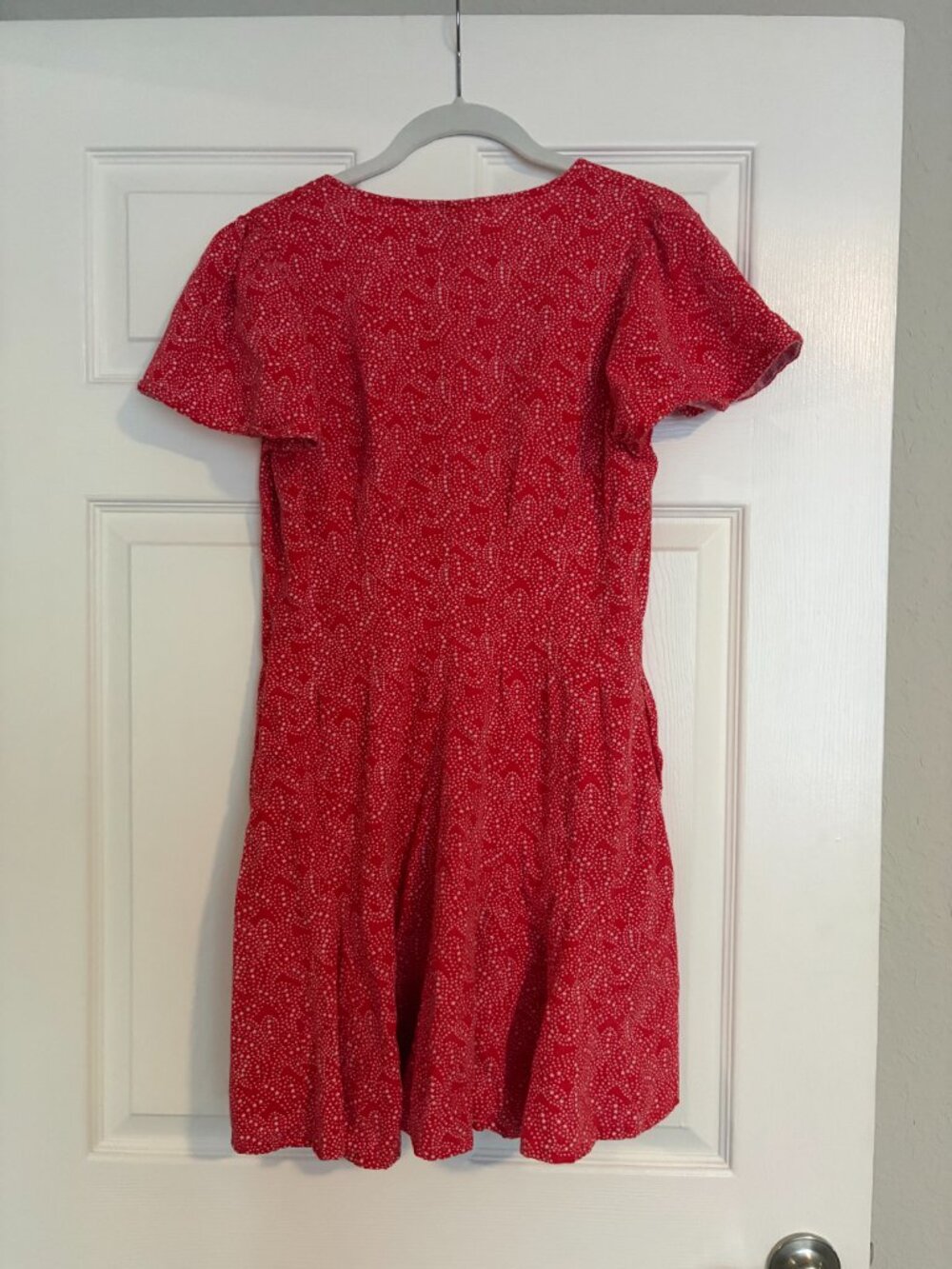 Button Down Red Dress - Picture 2 of 3